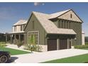 Modern farmhouse with two-car garage and welcoming front porch at 2704 Manning Pl, Raleigh, NC 27608