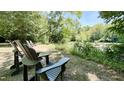 Peaceful riverfront setting with comfortable seating at 1500 River Mill Drive Dr # 110, Wake Forest, NC 27587