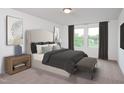 Main bedroom with large windows and ensuite bath at 940 Rift Valley Dr, Zebulon, NC 27597