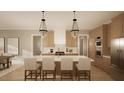 Gourmet kitchen featuring light wood cabinets and a large island at 5628 Bella Terra Ct, Wake Forest, NC 27587