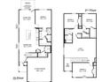 Two-story floor plan with four bedrooms, loft, and two-car garage at 2238 Cherry Top Dr, Fuquay Varina, NC 27526