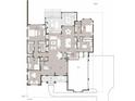 First floor plan showing open concept layout at 129 Crestridge Place, Durham, NC 27705
