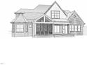 Rear elevation of home showing screened porch at 129 Crestridge Place, Durham, NC 27705