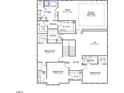 Second floor plan featuring four bedrooms and three bathrooms at 116 Augusta Pond Way # 140, Raleigh, NC 27603