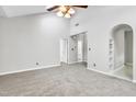 Spacious bedroom with vaulted ceilings and ample natural light at 333 Glenolden Ct, Cary, NC 27513