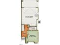 Lower level floor plan including two-car garage, bedroom, and bathroom at 1140 Cottonsprings Dr, Wendell, NC 27591