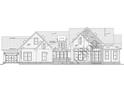 Exterior elevation plan of a new home at 180 Cherry Bark Dr, Youngsville, NC 27596