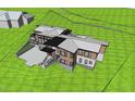 Bird's eye view of a contemporary home with a pool and expansive backyard at 10397 Holt, Chapel Hill, NC 27517