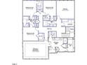 Upper floor plan with 4 bedrooms and 2 baths at 124 August Pond Way # 138, Raleigh, NC 27603