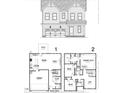 Two-story house plan featuring a two-car garage and front porch at 245 Beacon Dr, Pittsboro, NC 27312