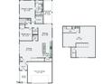Two-story floor plan with 2 bedrooms, 2 baths, and a 2-car garage at 146 Swain St, Clayton, NC 27527