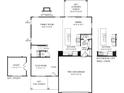 Main floorplan showing kitchen, Gathering room, and two car garage at 521 Impala Trce, Wendell, NC 27591