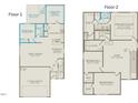 Two-story floor plan with an open concept living area at 616 Beaminster Pl, Fuquay Varina, NC 27526