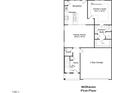 First floor plan featuring Gathering room, kitchen, and two-car garage at 4929 Trout Crest Court, Raleigh, NC 27604