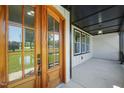Close up of the front door, showcasing its craftsmanship at 2804 Jack Mitchell Rd, Zebulon, NC 27597