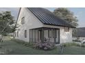 Modern farmhouse exterior with screened porch and backyard view at 109 Jones Ave, Hillsborough, NC 27278