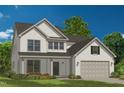 Two-story home with white siding, gray accents, and a two-car garage at 170 Aberdeen, Rocky Mount, NC 27804