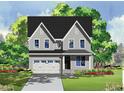 Two-story craftsman style home with gray siding at 2613 Silver Gate Ct, Wake Forest, NC 27587