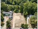 Aerial view of a vacant lot and surrounding homes at 401 Marlowe Rd, Raleigh, NC 27609