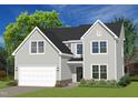 Two-story house with gray siding, white trim, and a two-car garage at 173 Ascot, Rocky Mount, NC 27804