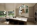 Modern kitchen with large island and ample natural light at 9413 Rawson Ave, Raleigh, NC 27613
