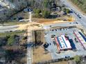 Aerial view of road construction project near a restaurant at 1229 Tulip St, Clayton, NC 27520