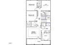 Upper floor plan showcasing primary bedroom, two additional bedrooms, and two bathrooms at 9204 Leaning Post Rd # 450, Wake Forest, NC 27587