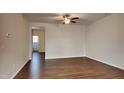 Spacious living room featuring hardwood floors at 1812 Shady Oaks Dr, Wendell, NC 27591