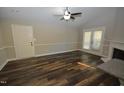 Bright living area with hardwood floors and French doors at 500 W Woodcroft Pkwy Pkwy # 8C, Durham, NC 27713