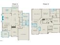 Two-story floor plan showing a spacious layout with 2-car garage and multiple bedrooms at 116 E Star Foal Ln, Wendell, NC 27591