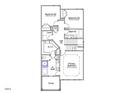 Second floor plan with primary bedroom, two additional bedrooms, and laundry at 9200 Leaning Post Rd # 451, Wake Forest, NC 27587