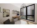 Bright home office with built-in shelves and large window at 512 Gordon St # 302, Durham, NC 27701