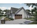 Modern farmhouse design with attached garage at Lot 5 Joyful Creek Trl, Zebulon, NC 27597