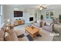 Spacious living room features a fireplace and plenty of natural light at 2504 Timothy Dr, Fuquay Varina, NC 27526