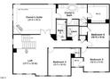 Second floor plan featuring an owner's suite, additional bedrooms, and a loft at 3158 Alden Way, Angier, NC 27501