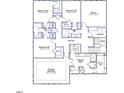 Second floor plan showing four bedrooms, three baths, and a bonus room at 135 Augusta Pond Way # 151, Raleigh, NC 27603