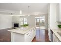 Spacious kitchen featuring granite countertops and island at 517 Birchrun Dr, Durham, NC 27712