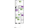 Second floor layout with primary bedroom, two additional bedrooms, and two bathrooms at 1046 Mountain Crown St, Durham, NC 27703