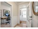 Modern entryway with access to an office and a view of the backyard at 53 Macy Cir, Wendell, NC 27591