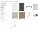 Detailed view of kitchen finishes including cabinets, countertops, and lighting at 205 Mugby Rd # 173, Raleigh, NC 27610