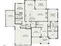 Main floor plan with owner's suite, study, Gathering room and kitchen at 370 Bellini Dr, Clayton, NC 27527