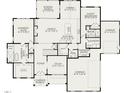 Main floor plan with owner's suite, study, Gathering room and kitchen at 370 Bellini Dr, Clayton, NC 27527