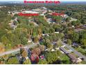 Aerial view of home near Downtown Raleigh and amenities at 603 Nellane Dr, Garner, NC 27529