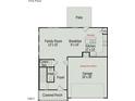 First-floor plan showcasing the layout of the kitchen, Gathering room, and other areas at 180 Deodora Ln, Cameron, NC 28326