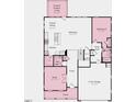 One-story home floor plan featuring a kitchen, gathering room, study, and 2-car garage at 904 Delano Dr, Knightdale, NC 27545