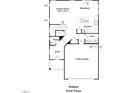 First floor plan showing a Gathering room, kitchen, breakfast area, and two-car garage at 1073 Channel Drop Lp, Zebulon, NC 27597