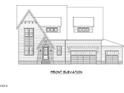 Two-story home with a front-facing garage and a covered porch at 4345 Coldwater Springs Dr, Raleigh, NC 27616