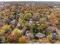 Aerial view showing the house and surrounding neighborhood at 205 N Boundary St, Chapel Hill, NC 27514