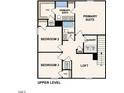 Upper level floor plan with primary suite, two bedrooms, and a loft at 109 Ferry Ct, Rocky Mount, NC 27804