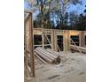 Interior framing of a new house under construction at 4804 Deerwood Dr, Raleigh, NC 27529